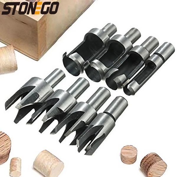 Set de brote de taladro de portador de madera de Stonego - Taper recto y cónico, herramienta de carpintería de madera de 6 mm/10 mm/13 mm/16 mm