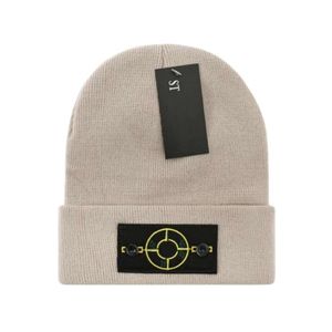 Stones Beanie Designer Island Top Kwaliteit Hoed Fashion Winter Men Women Beanie Luxe gebreide hoed Cap gemonteerde hoeden Unisex Cashmere Letters Casual Skull Caps P-15