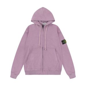 Stones Designer Hoodie Island Originele kwaliteit Lange mouw Eenvoudig Effen Kleur Dagelijks Casual Paar Student Trui met rits en capuchon Veelzijdig los en comfortabel