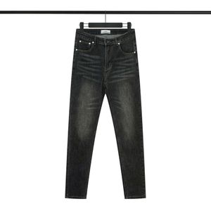 Stones Designer Pants Island Qualité originale Luxe Mode Femmes Processus de lavage Coupe droite Jeans élastiques pour hommes 9DQP