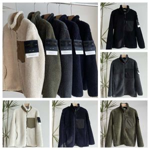 Stones Island Sweat à capuche Vestes pour hommes Veste de créateur Femme Vintage Laine d'agneau Manteau ample Chaud Zipper Couple Asiatique 2023s CP Sweat à capuche de haute qualité Puff O