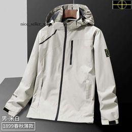 Stones Island Veste Manteaux Grande Taille Manteau Printemps Automne Hommes Veste Col À Capuche Solide Hommes Occasionnels Coupe-Vent Extérieur Pierre Veste Manteau Nouveau Cp Hoodie 609