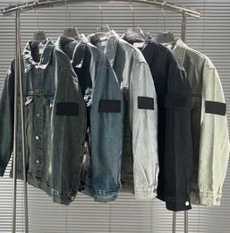 Stones Island JacketHommes Hommes Jean Veste Designer Denim Femmes Manches Cardigan Mode Rétro HFLM