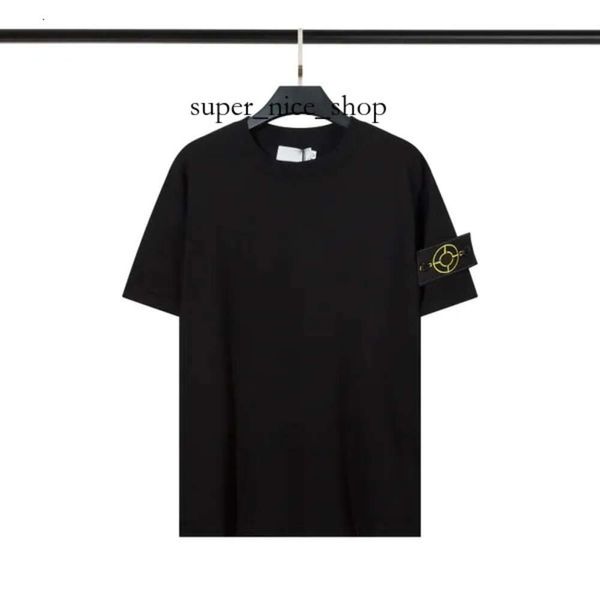 Stones Island T-shirt Company Designe Haute Qualité Été Menswear Respirant Lâche Bouton Badge Lovers Street Fashion 100% Coton Polo 478