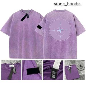 Stones Islands T-shirt Designer Mens T-shirt Luxury Broidered Short Stone Shirt Fashion Coton Coton Coton Breathable Womens T-shirt 5313