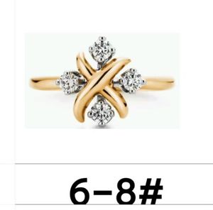 Stenen ring handgemaakte sieraden gouden ketting set diamant kruis hanger armband bloem diamant ontwerper vrouwen paar mode watche 2909593