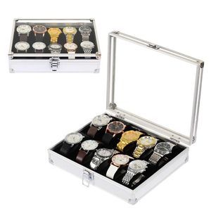 Stockage 12 organisateur boucle montre Collection boîte en métal présentoir fente bijoux 290I2869