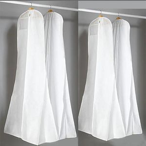 Storage 180cm Breathable Wedding Gown Dress Garment Clothes Carry Cover Bridal Garment Storage Protector Bags for Mermaid Wedding Dress Wh