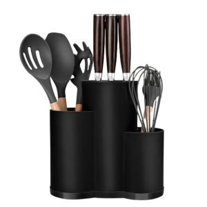 Storage Anyohoe Knife Block Holder multifonction Plastique Couteaux Couteaux Ustensiles Shelan Rangement Couteau Organisateur Spoon Fork Kitchen Rack