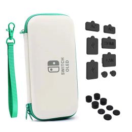 Bolsa de almacenamiento para Nintendo Switch OLED/LITE Case de protección portátil para Nintendo Switch Kit con enchufes de polvo Silicona