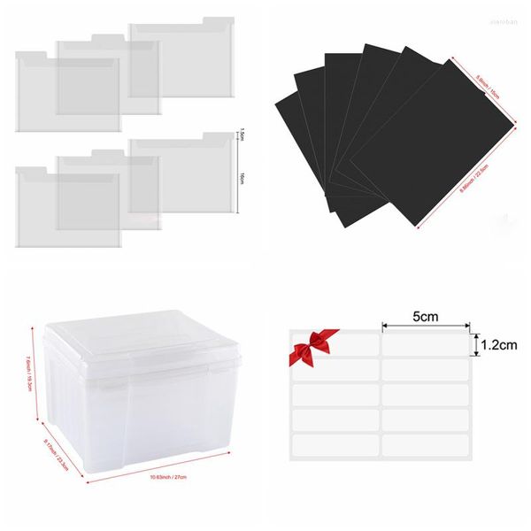 Sacs de rangement 0.8mm Double face feuilles magnétiques fortes boîte d'artisanat Kit d'enveloppes transparentes en plastique pour stocker les matrices de timbre 2023