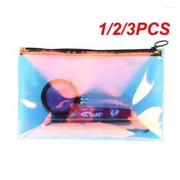 Opbergzakken 1/2/3PCS Leuke Laser Kleurrijke Etui Transparante Jelly Bag Fashion Box Etui Schoolbenodigdheden