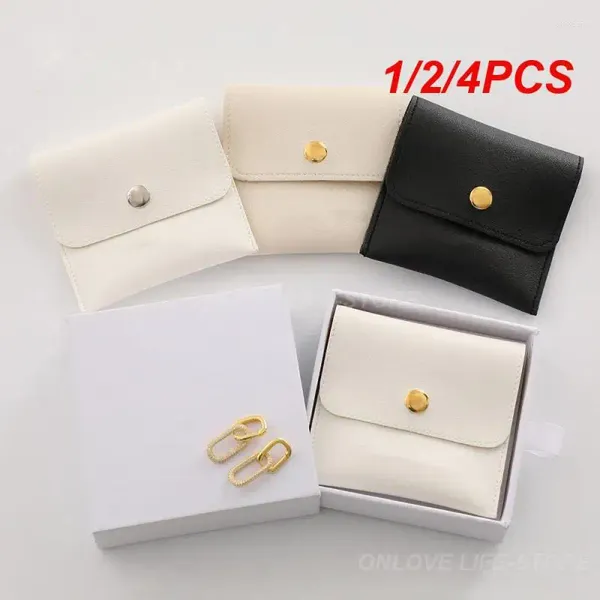 Bolsas de almacenamiento 1/2/4 PCS Bolsa de joyería Apariencia minimalista 8 8 cm Collar Compacto Soporte Funcional Idea de regalo Pulsera Conveniente