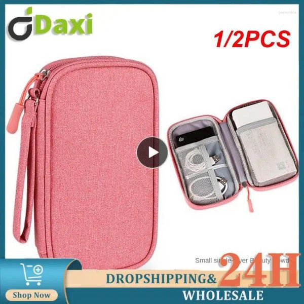 Sacs de rangement 1 / 2pcs Câble de données Organisateur portable Organisateur de gadget numérique Disque dur USB Disque USB