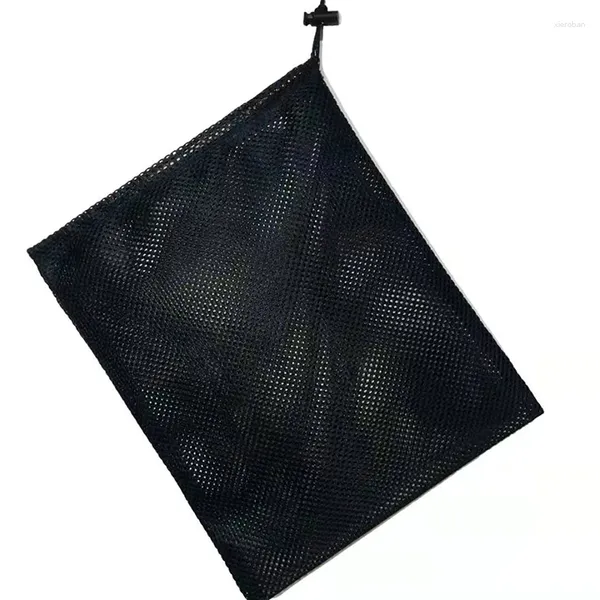 Sacs de rangement 1 pc noire en nylon durable en nylon cordon de crampon pochet à plusieurs usage à domicile