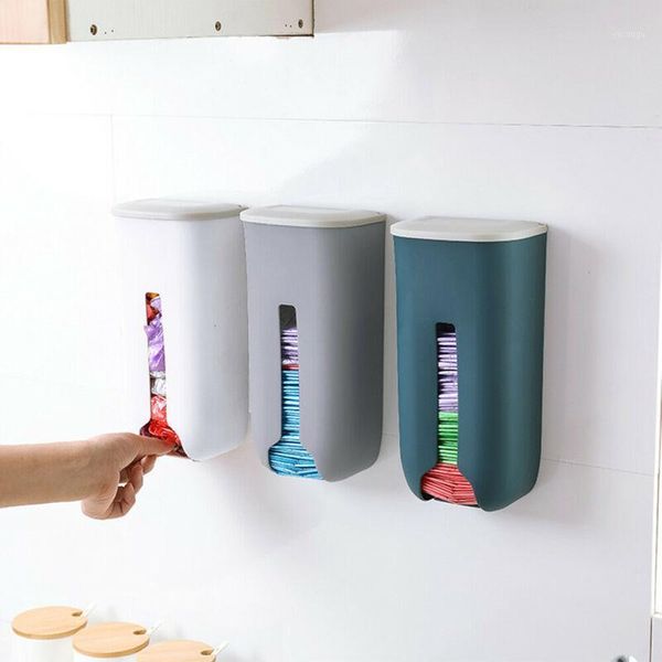 Sacs de rangement 1 PC sac en plastique distributeur boîte salle de bain support organiser maison créative cuisine chambre poubelle