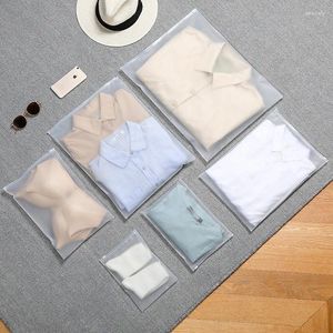 Sacs de rangement 10 paquets Poly sac transparent Opp plastique auto-adhésif pour t-shirt vêtements emballage clair 25x20 cm