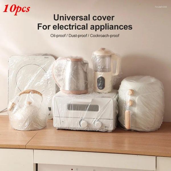 Bolsas de almacenamiento 10 PC Cubierta de polvo desechable para electrodomésticos para el abanico engrosado Gran oleaje de arroz horno de microondas de microondas