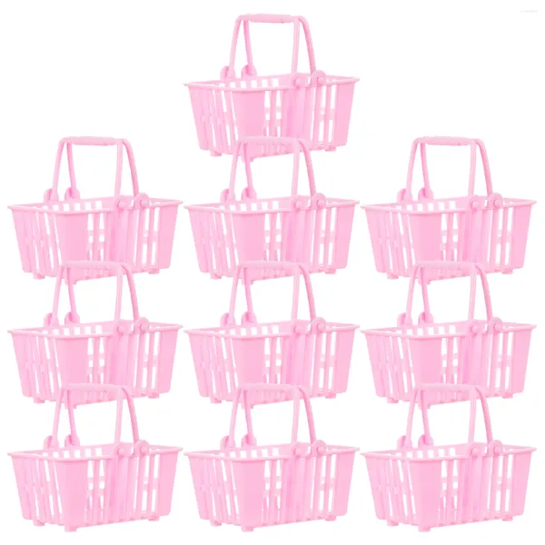 Sacs de rangement 10 pcs panier de maison de poupée mini accessoires