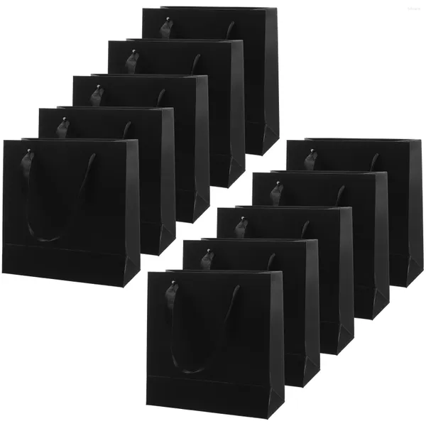 Sacs de rangement 10 pcs Cadeau de thé cadeau Conteneur noir Small Goodie Paper Candy Grand Festival