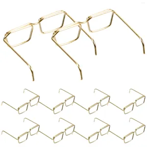 Sacs de rangement 10 PCS Lunettes Cadre des accessoires de mode jouet pour les cadres féminines Hobe pas d'objectif en acier accessoires