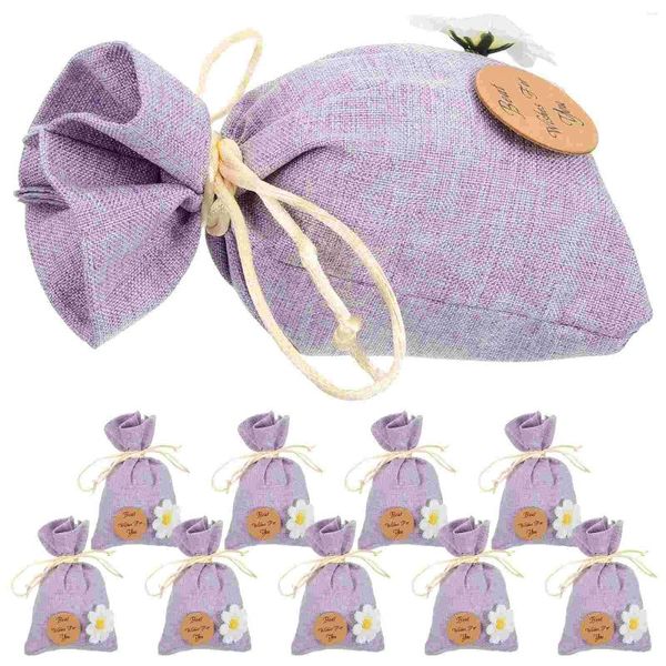 Sacs de rangement 10 pcs Lavande Sachet Sac Conteneur Décoratif Sachets Engourdis Parfum Portable