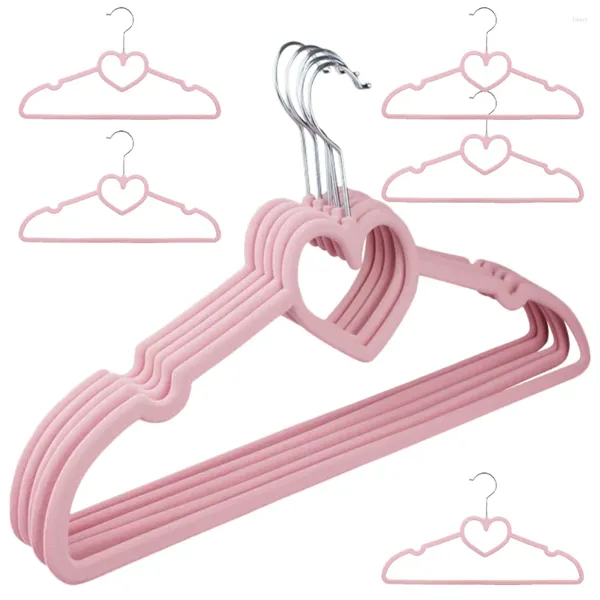 Bolsas de almacenamiento 10 PC Hangers de plástico Jackets de ropa Vestido de ropa en forma de corazón Falda giratoria