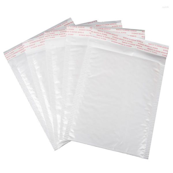 Bolsas de almacenamiento 10 sobres de papel de espuma de bolsa blanca impermeable de varios tamaños Conjunto de regalo Escuela Estudiante Suministros de oficina