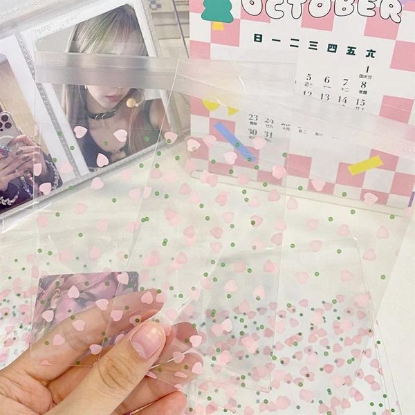 Sacs de rangement 100 / 50pcs Transparent PE Star Bijoux Sac auto-adhésif Holder Card Card PO Animation Péripheral Gift Wholesale