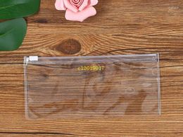 Sacs de rangement 1000pcs / lot 24cmx12cm en PVC enveloppe transparent Pocket crayon poche