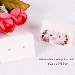 Opbergtassen 100 stks blanco oorbellen oorbuien tag papieren displaykaart hangende sieraden wit