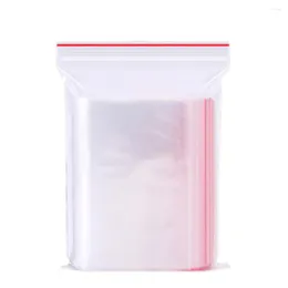 Sacs de rangement 100pcs scellant zip relosable en poly sac recensable pour les bijoux OPP