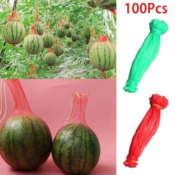 Sacs de rangement 100pcs Fruit Net Sac Passion Réutilisable Fruits en plastique Tissé Protection de l'environnement Épaissir Emballage Mesh