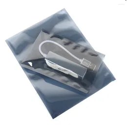 Opbergzakken 100 stks/perceel anti-statische tas met traan inkeping open bovenste verpakking voor elektronische accessoires ESD USB-chip warmteafdichting