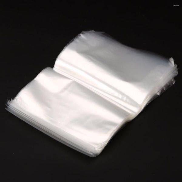 Sacs de stockage 100 pièces POF sac thermorétractable Film Transparent joint pochette pour emballage cadeau vin alimentaire cosmétique livre emballage