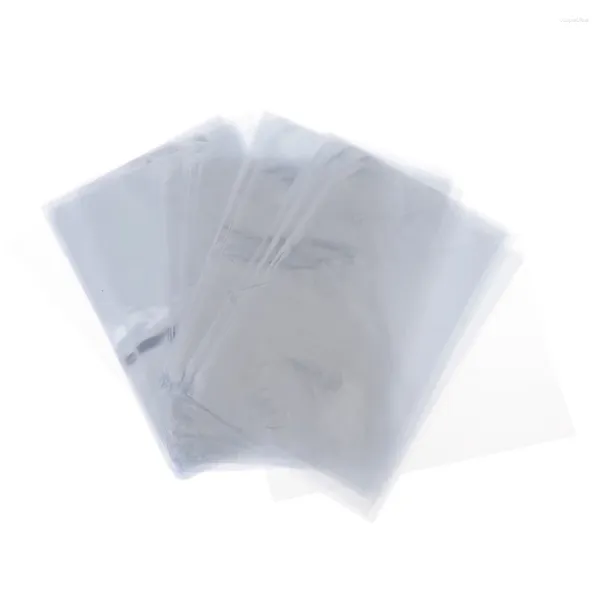 Sacs de rangement 100pcs PVC Clear enveloppe rétractable Chauffage de chaleur Film de scellant Emballage pour le livre de salon Bath Bombes Paniers de sceau de chaussures Emballage