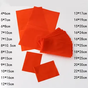 Sacs de rangement 100 pièces rouge antistatique électricité bouche plate sac en plastique produit électronique transport Express PE emballage