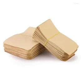 Sacs de rangement 100pcs / Set Kraft Paper Seed Protective Enveloppe Mini enveloppes Paquets Garden Home for Tool