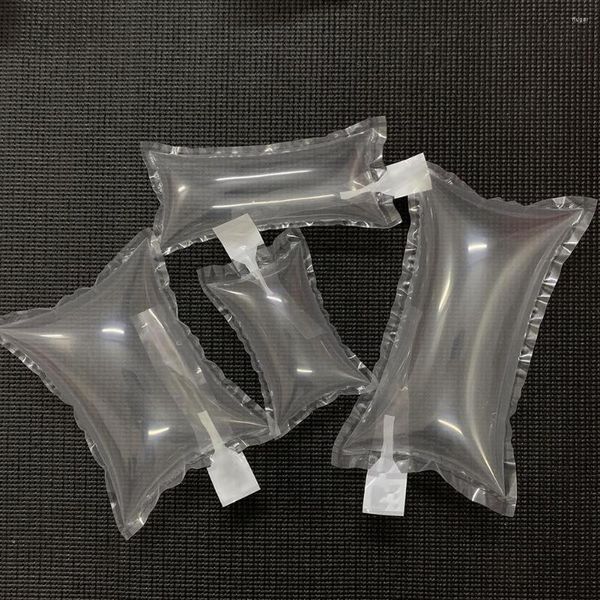 Bolsas de almacenamiento 100 unids Manga Botellas de vidrio A prueba de golpes Embalaje de una sola capa Protector Inflable Bolsa de cojín de aire Transporte Burbuja