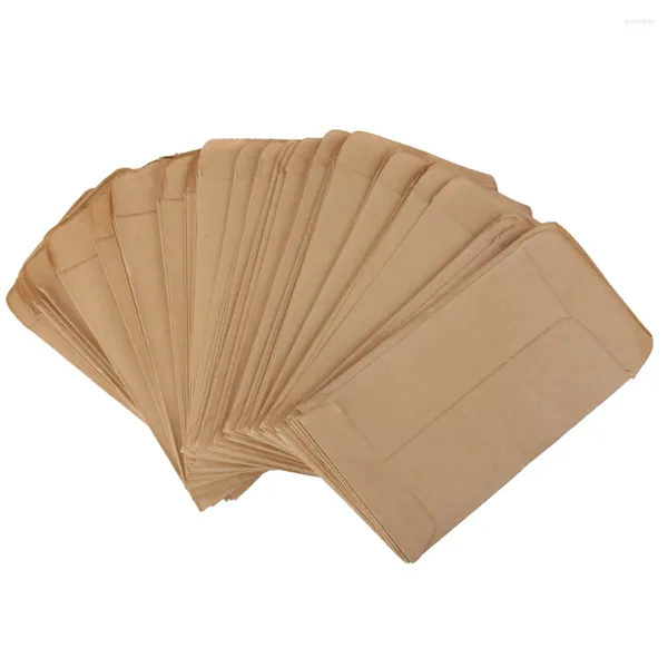 Bolsas de almacenamiento 100pcs Vintage Kraft Papel Semilla Maíz Granja Polen Bolsa Saco