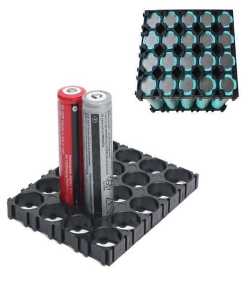 Sacs de rangement 1020304050pcs 4x5 Cell 18650 Batteries porte-espaceurs rayonnant du support de support en plastique de coque en plastique dédié6359085