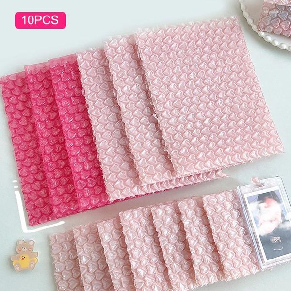 Sacs de rangement 10pcs en forme de coeur Bubble Mailers Enveloppes rembourrées Emballage pour sac antichoc d'affaires