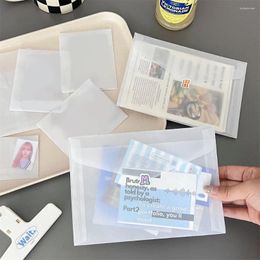 Sacs de rangement 10pcs INS Translucide Enveloppe Emballage étanche à la poussière Kpop Idol Po Cartes Titulaire de protection