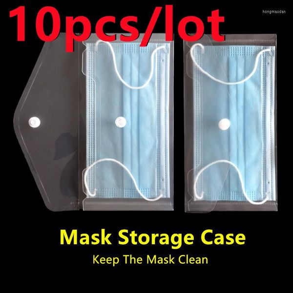 Sacs de rangement 10 pcs/lot masque étui jetable Portable organisateur de voyage porte-masque masque anti-poussière masques boîte en gros