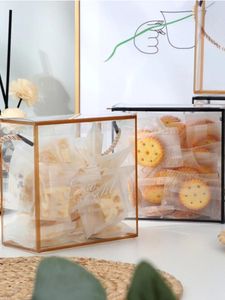 Sacs de rangement 10pcs animaux portables transparents cadeaux fleuris fleur bacs à gâteau à gâteau biscuits nougat emballage de mariage d'anniversaire de mariage sac à main
