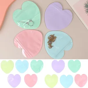 Opbergzakken 10 stks Zelfafdichtingzak Transparante hart Plastic afdichting voor sieradenscherm ketting oorbellen armbandverpakking 5colors