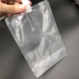 Sacs de rangement 10 pièces pochette en plastique transparente bouteille durable réutilisable pour boisson liquide sac d'emballage scellé avec buse