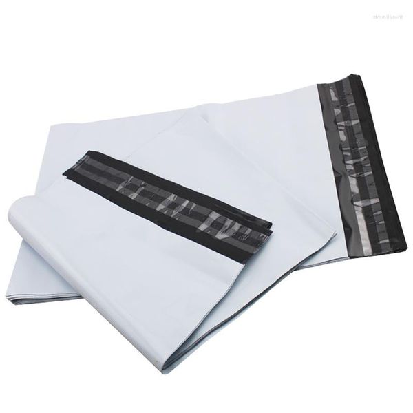 Sacs de rangement 10 pièces blanc auto-scellant adhésif courrier en plastique Poly enveloppe Mailer envoi postal