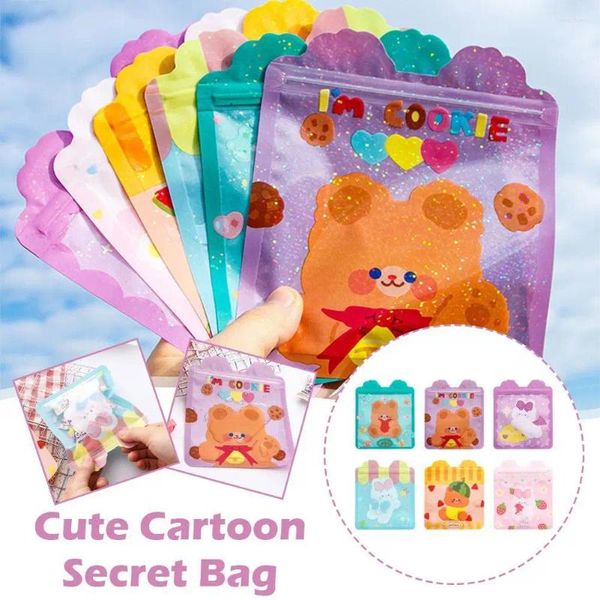 Sacs de rangement 12pcs Sac de nourriture Bear Candy Cookie Packing Mariage Birthday Party Decorations Gift Supplies Style Random