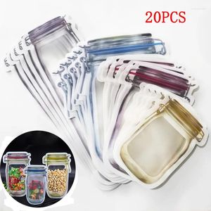 Sacs de rangement 12pcs bouteilles de pot maçon réutilisables